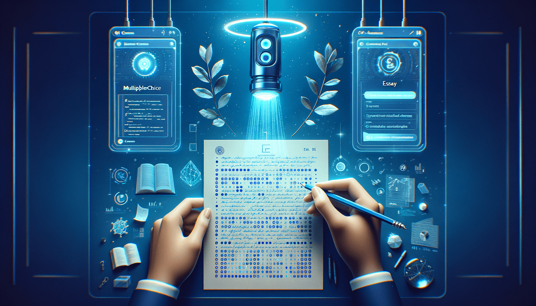 AI Questions 1.3: تصحيح آلي للأوراق المكتوبة بخط اليد والمقالات وأوراق الفقاعات — مع تحليل مفصّل لكل إجابة